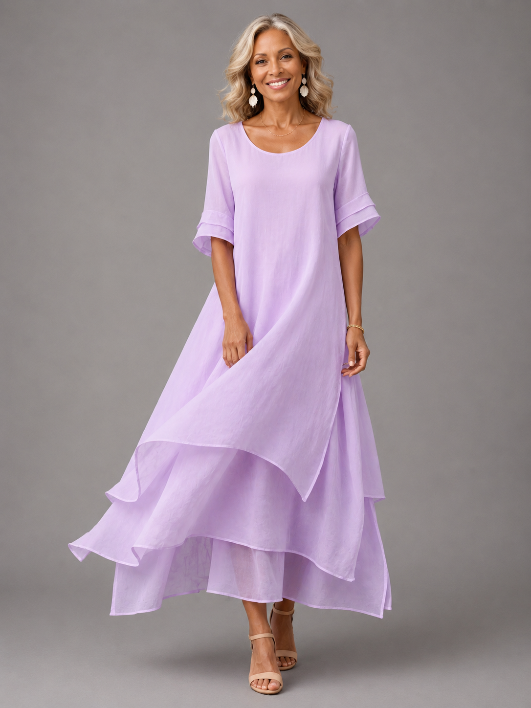Katy – Elegantní vrstvené maxi šaty