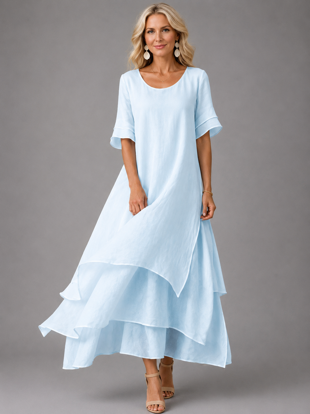 Katy – Elegantní vrstvené maxi šaty
