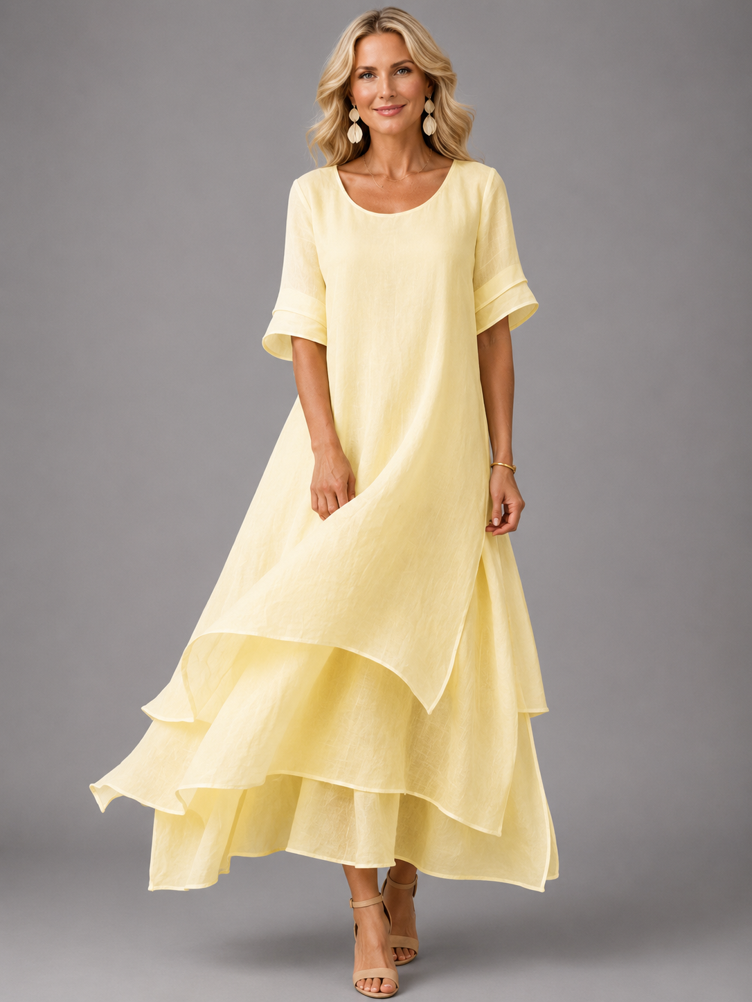 Katy – Elegantní vrstvené maxi šaty