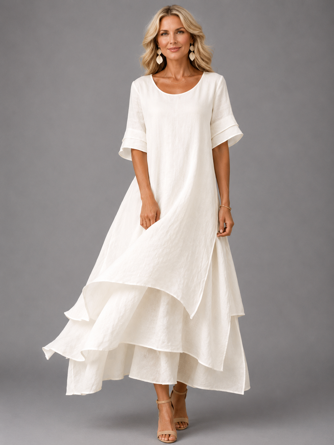 Katy – Elegantní vrstvené maxi šaty
