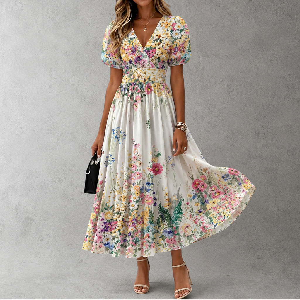 Rosalynn – Elegantní květinové maxi šaty