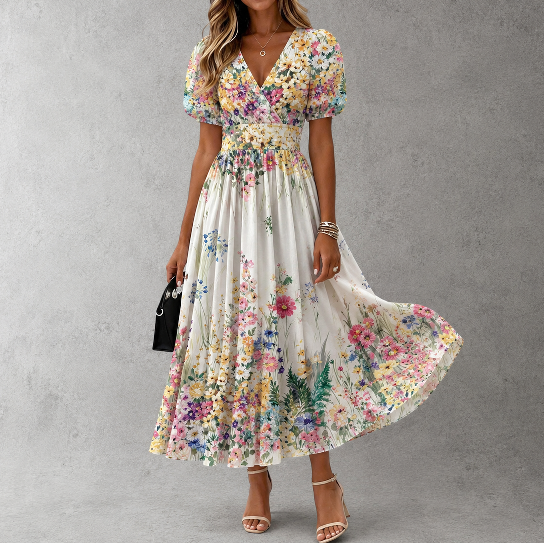 Rosalynn – Elegantní květinové maxi šaty