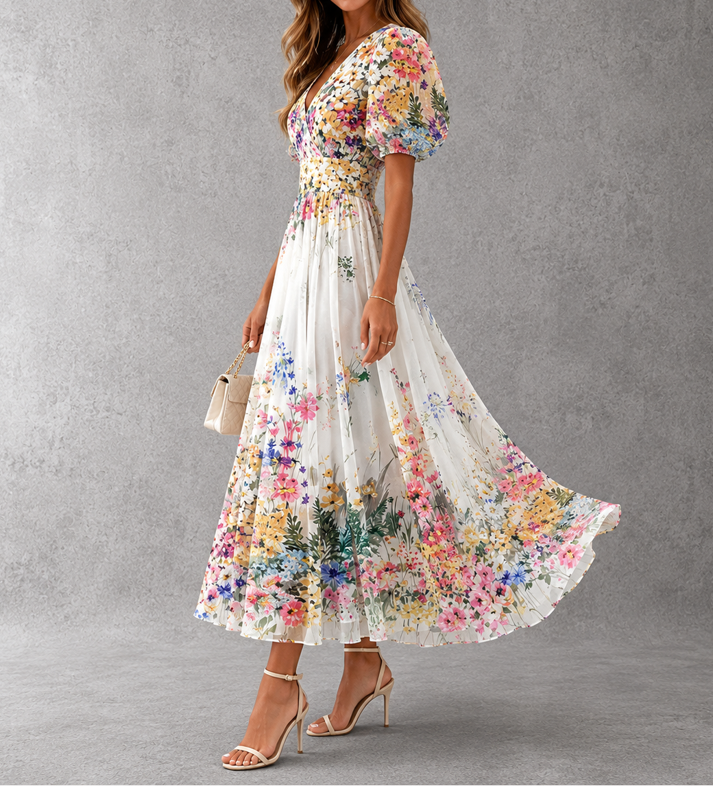 Rosalynn – Elegantní květinové maxi šaty