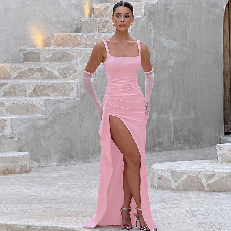 Jennifer - elegantní společenské dlouhé šaty s ramínky