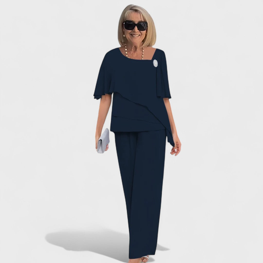 Becky – elegantní dvoudílná souprava s volány/vrstvením