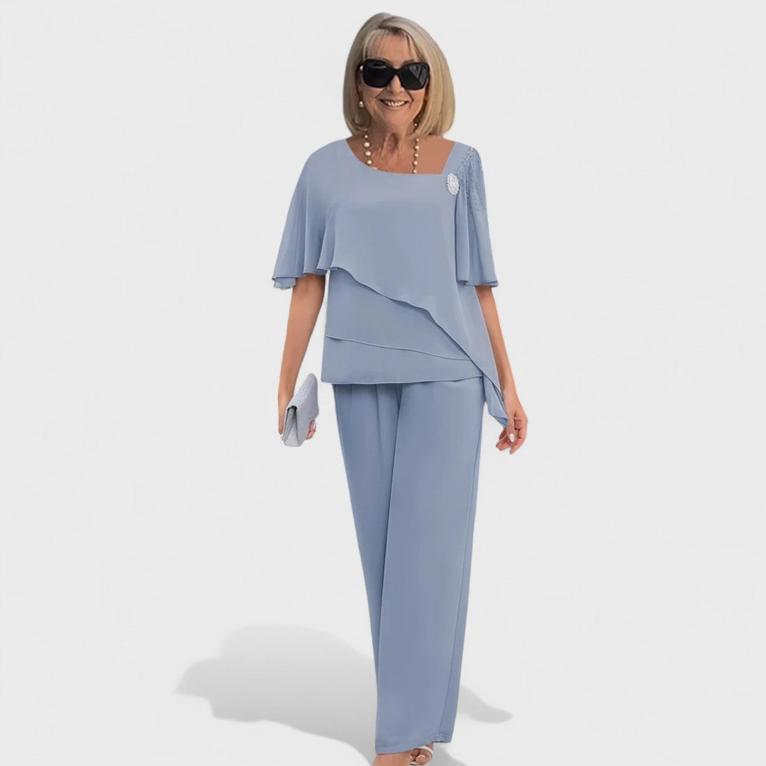 Becky – elegantní dvoudílná souprava s volány/vrstvením